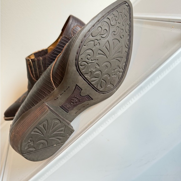 Leather western ankle boots/shooties - Picture 2 of 4